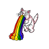 rainbow sarcasm cat nausea