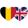 Belgique Royaume-Uni Drapeau Coeur