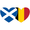 Scotland Belgium Flag Heart