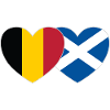 Belgique Ecosse Flag Heart