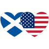 Scotland USA Flag Heart
