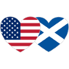 États-Unis Écosse Flag Heart