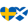 Sweden Scotland Flag Heart