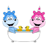 EINHÖRNER - BADEWANNE - LIEBE - LOVE