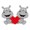 NILPFERDE - FLUSSPFERDE - HIPPOS - LIEBE - HERZ