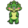 Triceratops Kawaii Dinosaur Emoticon Aesthetics