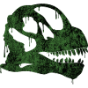 crâne Camarasaurus vert
