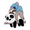 Panda sloth and koala