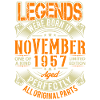 1957 November Birthday Legend
