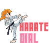 Verrücktes Karate Mädchen Kampfkunststudent Gesche