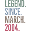 Legend Since March 2004