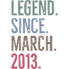 Legend Since March 2013
