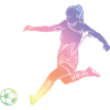 Football Woman Silhouette
