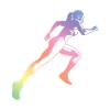 Race Woman Silhouette