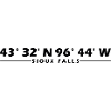 Coordonnées de Sioux Falls