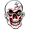 Halloween Clown Zombie Head