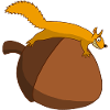 The squirrel against the glans