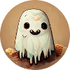 Cute Ghost With Candy
