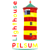 Pilsum lighthouse, landmark, drawing.