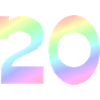 Jubiläum, 20 pastell Verlauf