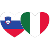 Slovenia Italy Flag Heart