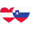 Austria Slovenia Flag Heart