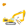 Papa Birthday Crew Construction Theme