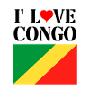 Ich liebe Kongo schwarzen Text