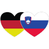 Allemagne Slovénie Drapeau Coeur