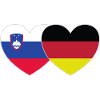 Slovénie Allemagne Drapeau Coeur