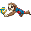 Volleyballtrainer Faultier - Lustige