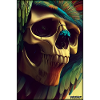Skull Parrot Feather Skeleton