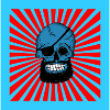 Crâne Bleu de Pirate