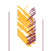T-shirt with yellow-red pattern
