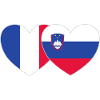 France Slovenia Flag Heart