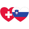 Suisse Slovénie Drapeau Cœur
