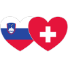 Slovénie Suisse Flag Heart