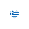 Grèce Heartbeat ECG Drapeau grec