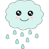 Nuvola Kawaii Chibi Kawaii Faccia Kawaii