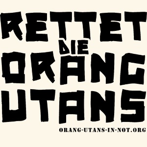 Rettet die Orang-Utans (schwarz, groß)
