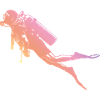 Silhouette de plongée