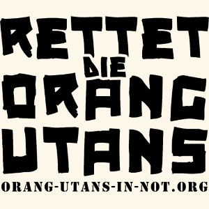 Rettet die Orang-Utans (schwarz)