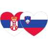 Serbie Slovénie Drapeau Coeur