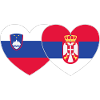Slovenia Serbia Flag Heart