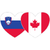Slovenia Canada Flag Heart