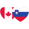 Canada Slovenia Flag Heart