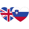 Great Britain Slovenia Flag Heart