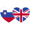 Slovenia England Flag Heart