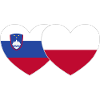 Slovenia Poland Flag Heart