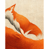 Abstract fox in nature